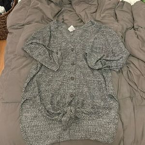 WOMENS GREY LONG SLEEVE SWEATER